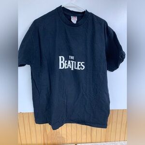 The Beatles Drum Signature Heavy Cotton Black T-Shirt